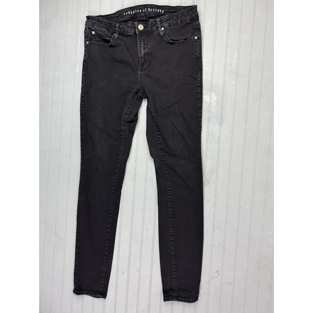 Articles Of Society Size 29 Womens Jeans Black Skinny Stretch Mid Rise